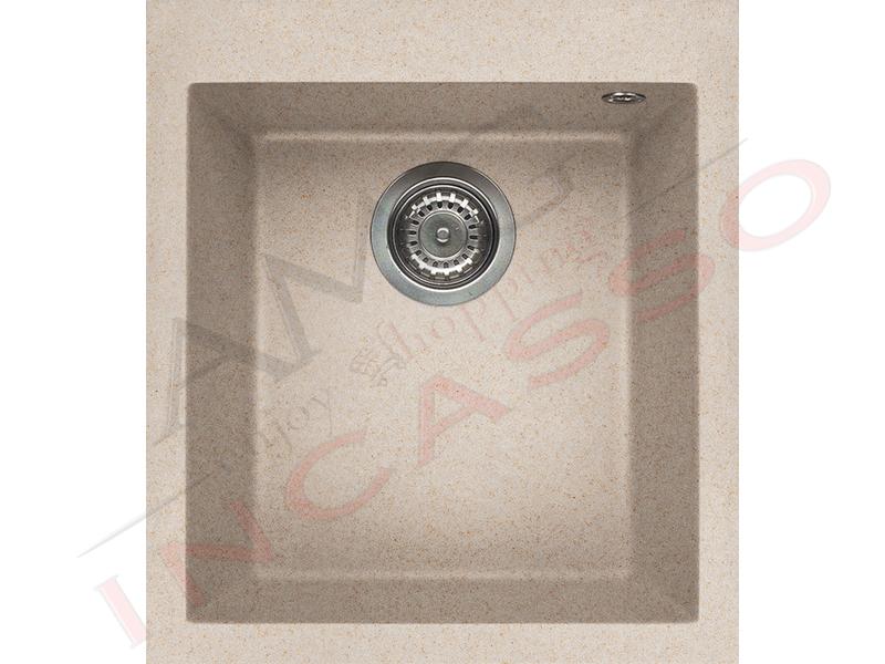 Lavello Cucina 1 Vasca.Lavello Cucina 1 Vasca Cm 41x50 Quadra Granitek G51 Avena Amg Incasso Elettrodomestici Da Incasso