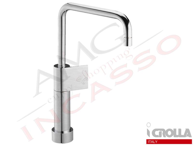 Miscelatore Crolla Flap 7900 NK Canna Alta Tonda Nichel Spazzolato