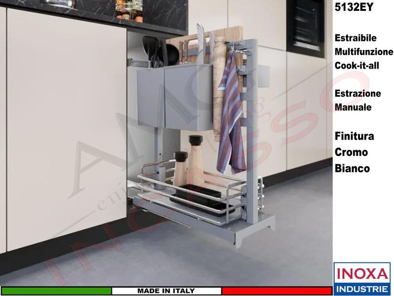 Cestello 2 Piani Multifunzioni "Cook-It-All" INOXA 5132EY/30-PCB-M-S Base 30 C-B