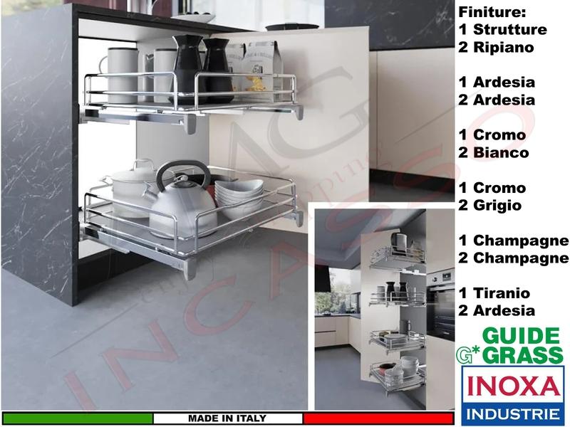 Cassetto Estraibile Con Distanziali Inoxa ELLITE 5202EDY/30-45 Base 30 Pr.50