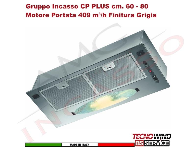 Cappa Gruppo Incasso 60 Sottopensile CP PLUS K102R0190 Motore 409 m³/h Classe D