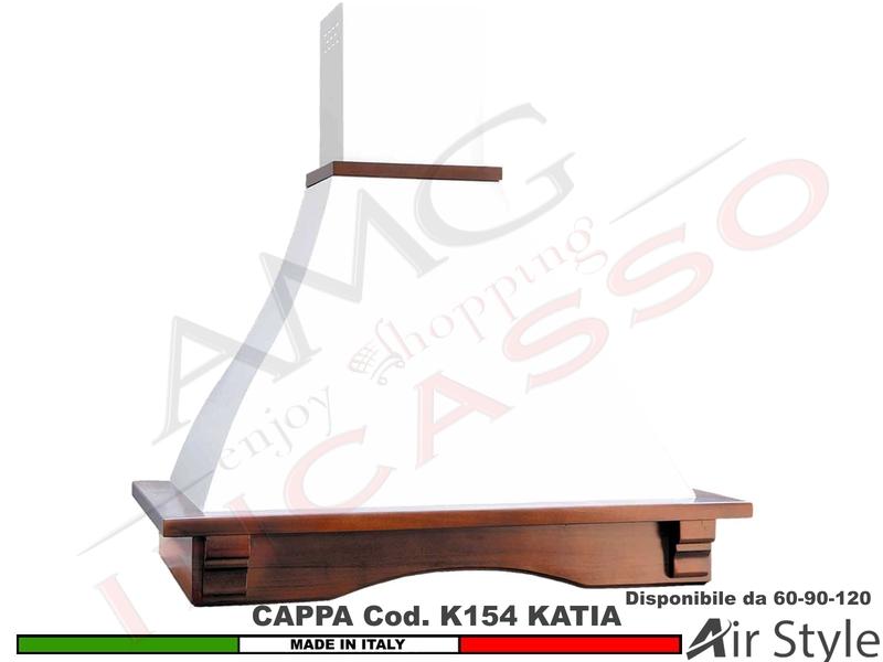 Cappa Rustica KATIA 60/90/120 Legno Frassino /Tiglio Verniciata + MOTORE 420 m³/h