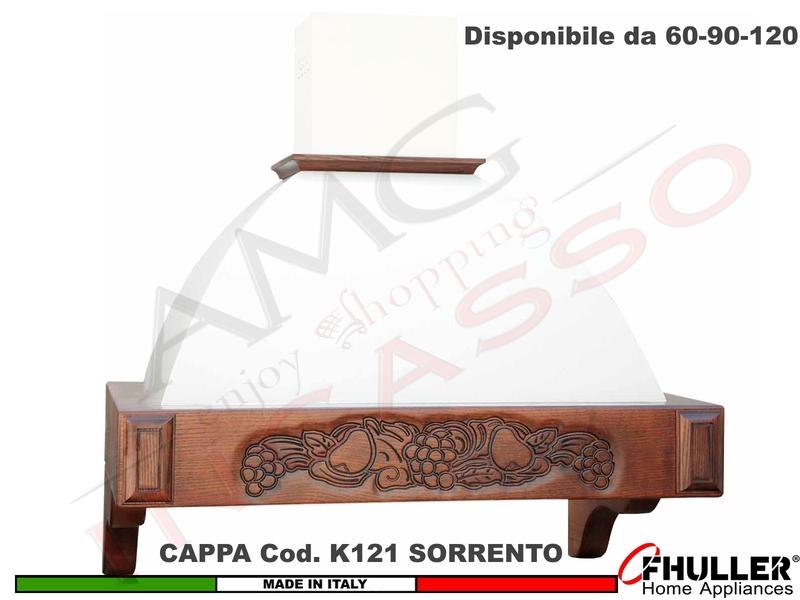 Cappa Rustica SORRENTO 60/90/120 Legno Frassino/Tiglio Grezza + MOTORE 420 m³/h