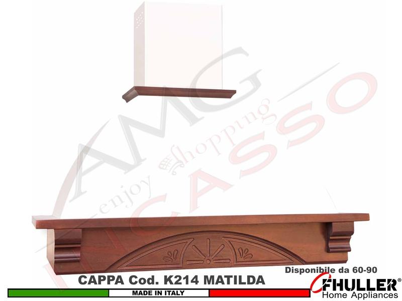 Cappa Parete Rustica MATILDA 60 - 90 Legno Frassino /Tiglio Grezzo + MOTORE 420 m³