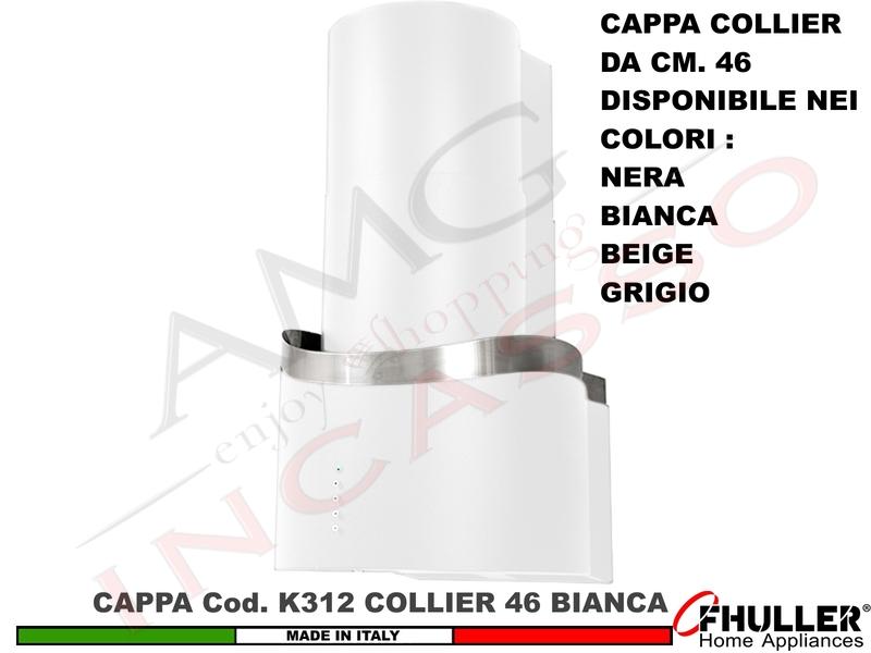 Cappa Cucina Parete Moderna 46 COLLIER K312 COLLIERK312 GRIGIA-BIANCA-BEIGE-NERA