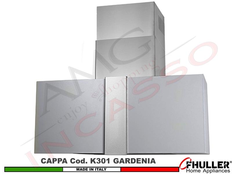 Cappa Cucina Parete Moderna GARDENIA K301/75 Bianca-Beige-Grigio-Nera + MOTORE 420 m³/h