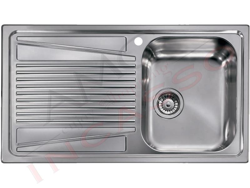 Lavello Cucina Vasca Grande Con Gocciolatoio.Lavello River 400 Lir400sacdx 86 X 50 1 Vasca Destra Con Gocciolatoio Acciaio Satinato Amg Incasso Elettrodomestici Da Incasso