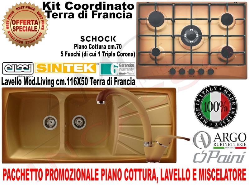 Lavello Per Cucina Terra Di Francia.Pacchetto Lavello Cm 116 Miscelatore E Piano Cottura Cm 70 Terra Di Francia Amg Incasso Elettrodomestici Da Incasso