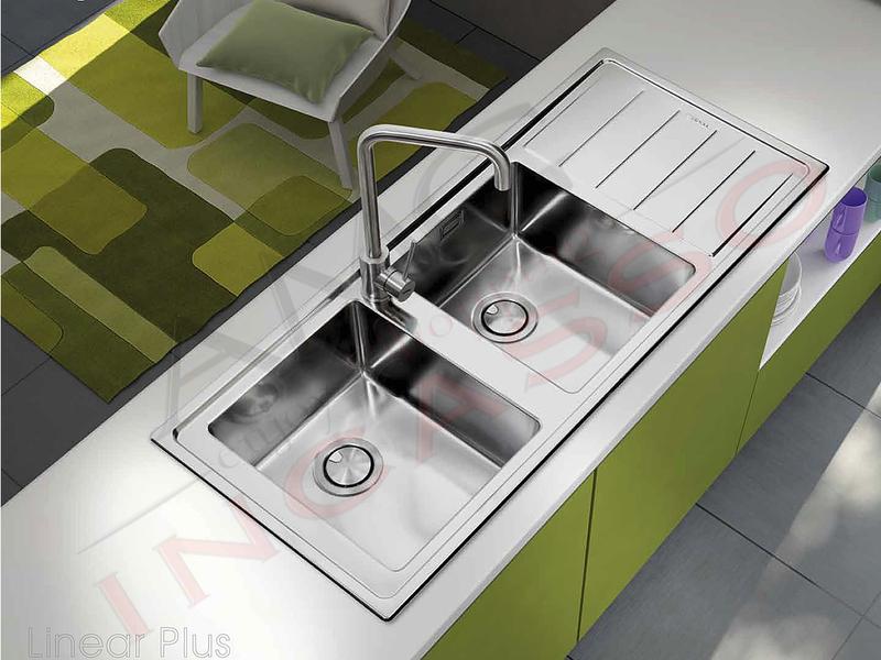 Lavelli Cucina Da Incasso In Acciaio.Lavello Cucina Linear Plus Filotop 1 Vasca Cm 56x51 Acciaio Inox Amg Incasso Elettrodomestici Da Incasso